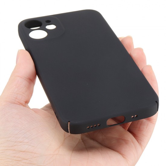 For iPhone 12 Case Silky Smooth Micro-Matte Anti-Fingerprint Ultra-Thin with Lens Protector PC Protective Case