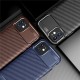 For iPhone 12 Mini 5.4inch Case Luxury Carbon Fiber Pattern with Lens Protector Shockproof Silicone Protective Case