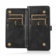 For iPhone 12 Mini Case 2-IN-1 Detachable Magnetic Flip with Multi-Card Slot Wallet PU Leather Protective Case