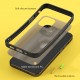 For iPhone 12 Pro / 12 Case Shockproof Anti-Fingerprint Matte Translucent Hard PC & Soft TPU Edge Protective Case