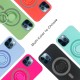 For iPhone 12 Pro / 12 Case Support Magsafe with Ring Holder Smooth Shockproof Soft Liquid Silicone Rubber Protective Case