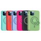 For iPhone 12 Pro / 12 Case Support Magsafe with Ring Holder Smooth Shockproof Soft Liquid Silicone Rubber Protective Case