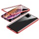 For iPhone 12 Pro Max 6.7 inch Magnetic Adsorption Metal Singel-side Tempered Glass Protective Case