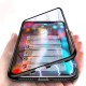 For iPhone 12 Pro Max 6.7 inch Magnetic Adsorption Metal Singel-side Tempered Glass Protective Case