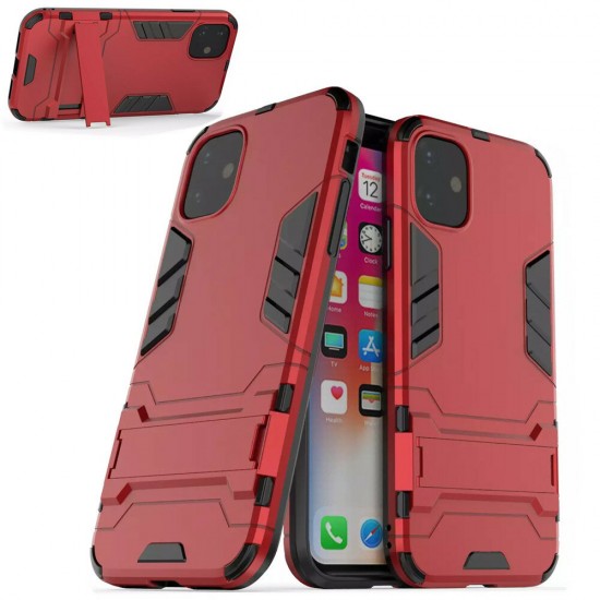 For iPhone 12 Pro Max 6.7inch Shockproof with Stand Holder Back Cover Protective Case