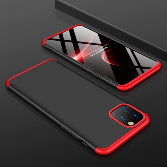 For iPhone 12 Pro Max Case 3 in 1 Detachable Double Dip with Lens Protector Anti-Fingerprint Shockproof PC Protective Case