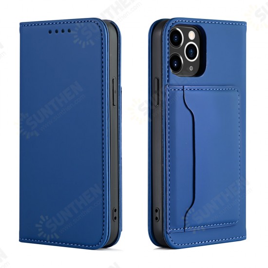 For iPhone 12 Pro Max Case Business Flip Magnetic with Multi-Card Slots Wallet Shockproof PU Leather Protective Case