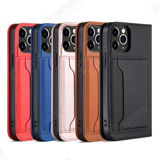 For iPhone 12 Pro Max Case Business Flip Magnetic with Multi-Card Slots Wallet Shockproof PU Leather Protective Case