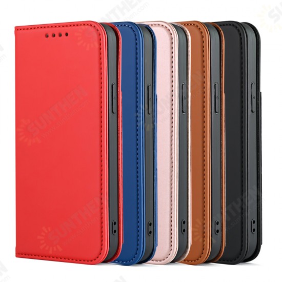 For iPhone 12 Pro Max Case Business Flip Magnetic with Multi-Card Slots Wallet Shockproof PU Leather Protective Case