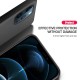 For iPhone 12 Pro Max Case Magnetic Leather Texture Non-Slip TPU Shockproof Protective Case Back Cover