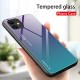 For iPhone 12/ for iPhone 12 Pro 6.1 inch Case Gradient Color Tempered Glass Shockproof Scratch Resistant Protective Case