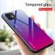 For iPhone 12/ for iPhone 12 Pro 6.1 inch Case Gradient Color Tempered Glass Shockproof Scratch Resistant Protective Case