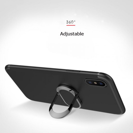 360° Adjustable Metal Ring Kickstand Magnetic Adsorption TPU Case for iPhone X