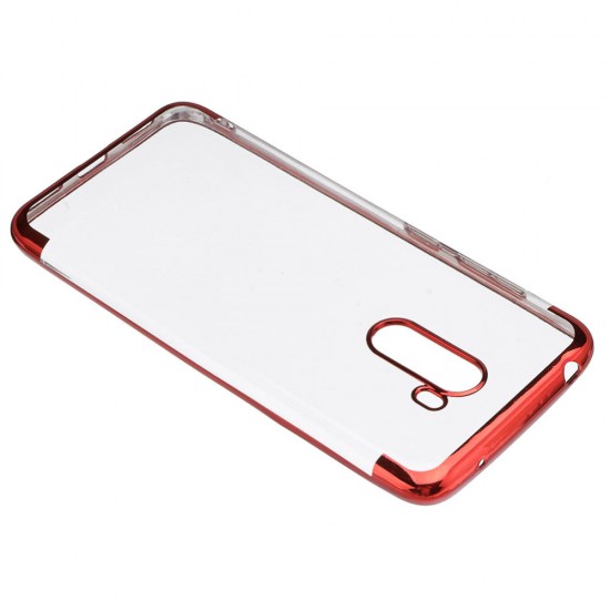 Color Plating Transparent Soft TPU Back Cover Protective Case for Xiaomi Pocophone F1 Non-original