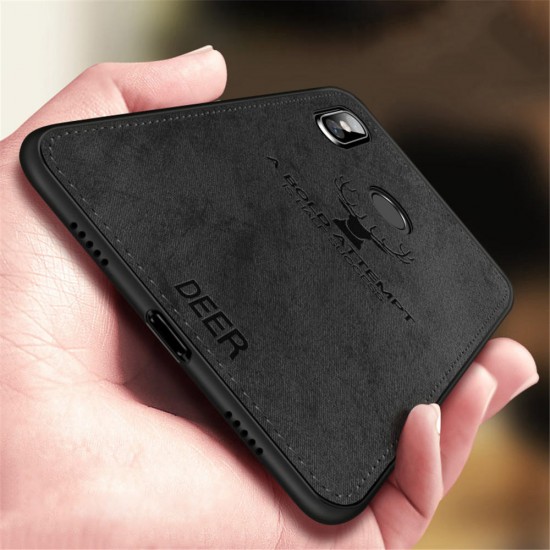 Deer Shockproof Cloth Soft TPU Back Cover Protective Case for Xiaomi Redmi Note 6 Pro Non-original