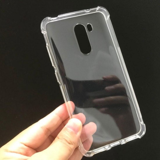 Four-corner Shockproof Transparent Soft Back Cover Protective Case for Xiaomi Pocophone F1 Non-original