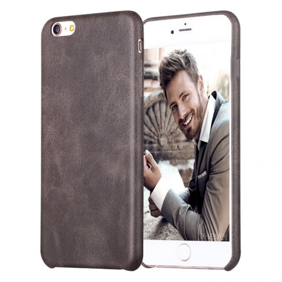 Retro Soft PU Leather Ultra Thin Shockproof Case Back Cover For iPhone 6Plus 6sPlus 5.5 Inch