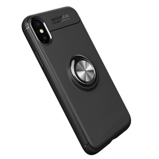 Protective Case For iPhone XS 360° Rotating Ring Grip Kicktand Back Cover