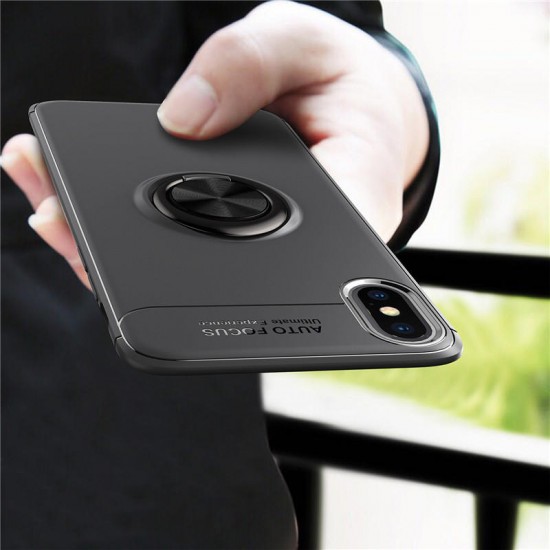 Protective Case For iPhone XS 360° Rotating Ring Grip Kicktand Back Cover