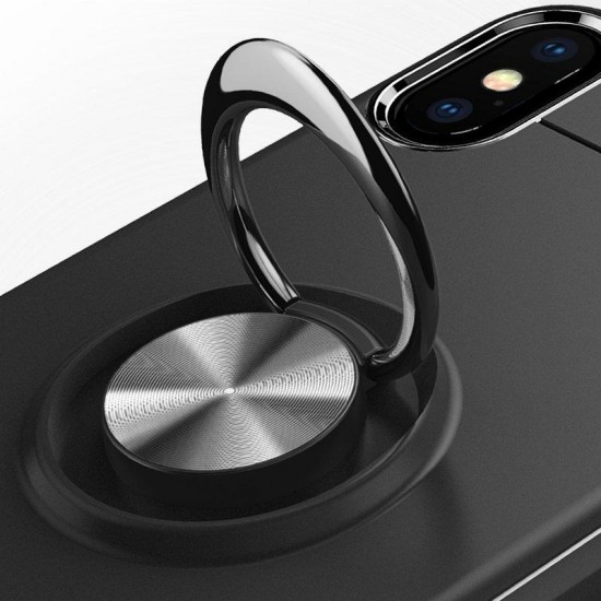 Protective Case For iPhone XS 360° Rotating Ring Grip Kicktand Back Cover