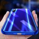 Laser Bling Gradient Color Scratch Resistant Tempered Glass Protective Case For iPhone X