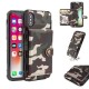 Camouflage Wallet Card Slots Protective Case For iPhone X PU Leather+TPU Cover