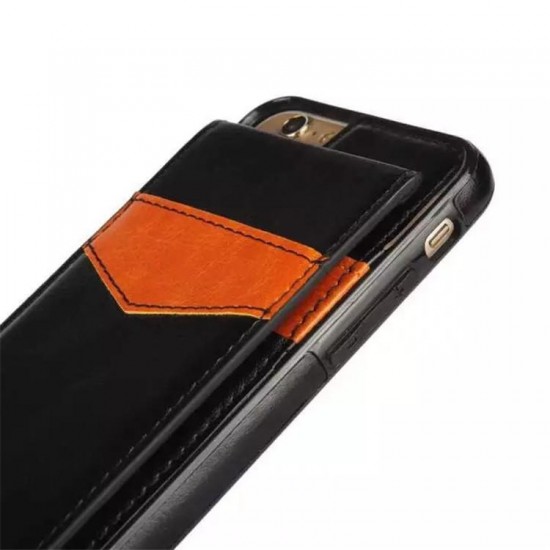 Card Holder PU Leather Shockproof Case For iPhone 7