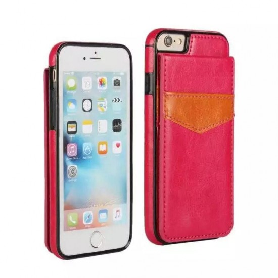 Card Holder PU Leather Shockproof Case For iPhone 7