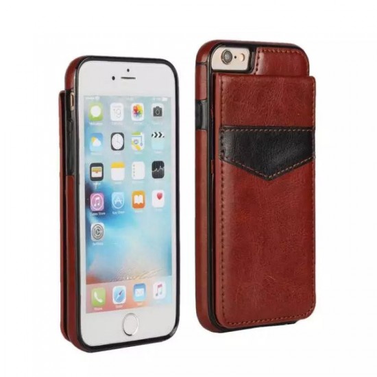 Card Holder PU Leather Shockproof Case For iPhone 7