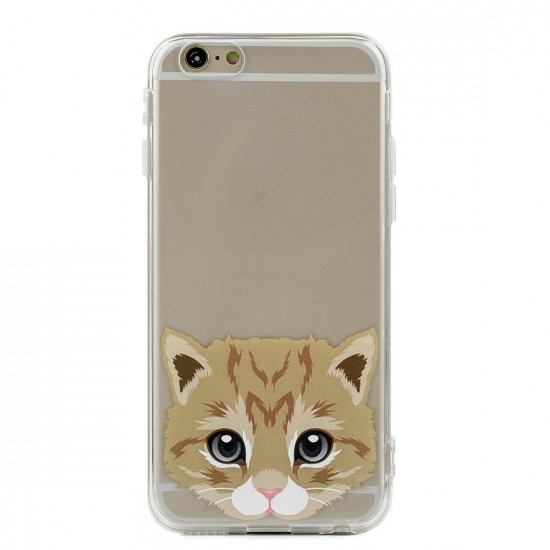 Cartoon Pet Pattern Transparent Soft TPU Protective Case for iPhone X / XS / XR / XS Max / 7 / 8 / 7 Plus / 8 Plus / 6 / 6S / 6S Plus / 6 Plus