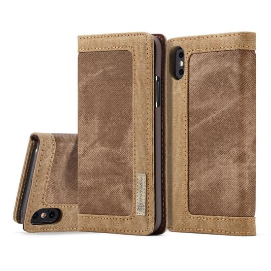 Magnetic Flip Kickstand Wallet Card Slot Protective Case For iPhone XS/X