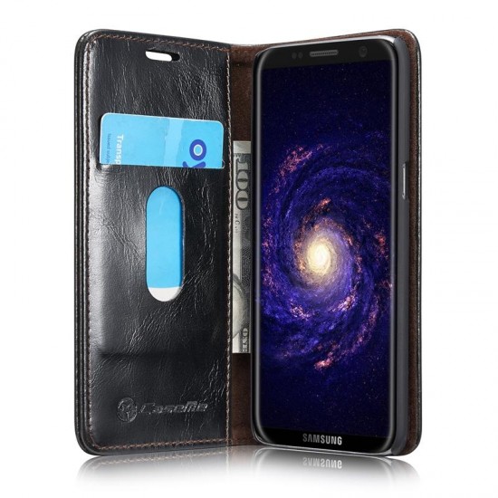 Magnetic Flip Wallet Kickstand Case For Samsung Galaxy S8/S8 Plus