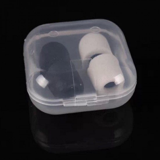 Clear White Plastic Mini Box Case For Earbud Tips Cover Ear Muff