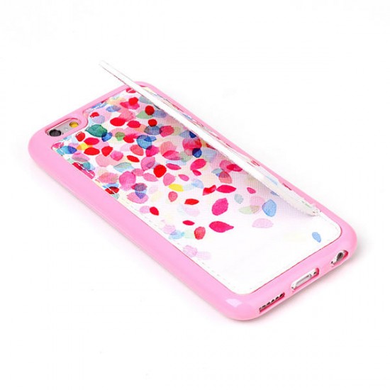 Colorful Petals Pattern Back Holder Case For iPhone 6 6s