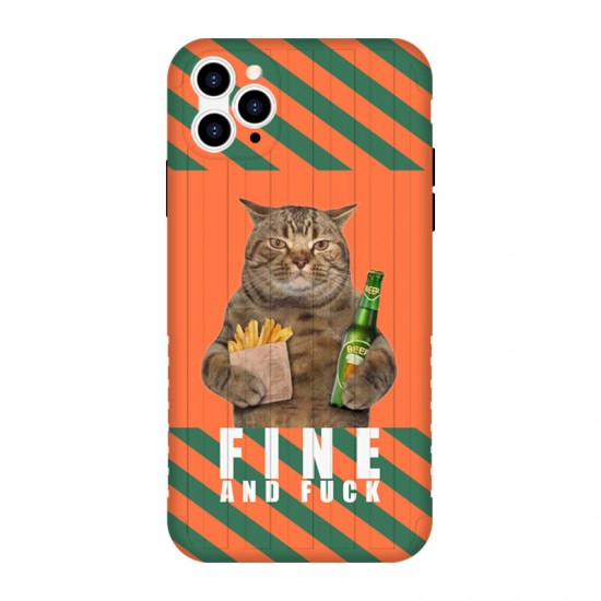 Creative Cute Gigantic Cat Pattern Protective Case Back Cover for iPhone 11 / 11 Pro / 11 Pro Max / X / XS / XR / XS Max / 7 / 8 / 7 Plus / 8 Plus