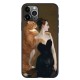 Creative Retro Oil Painting Gigantic Cat Pattern Protective Case Back Cover