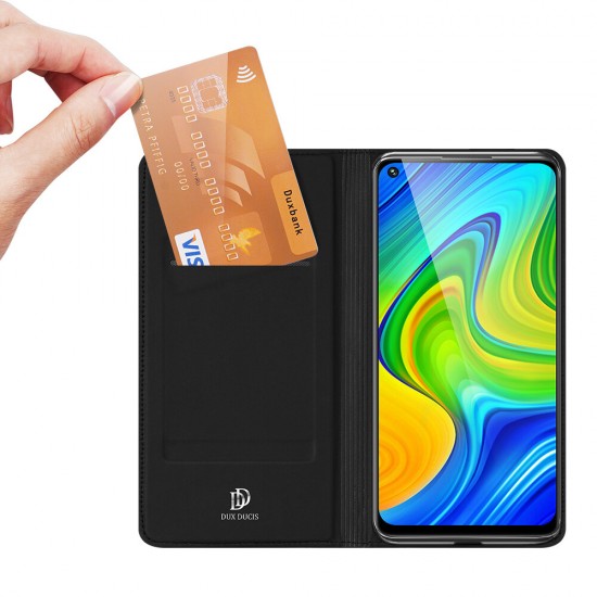 For Xiaomi Redmi Note 9 / Redmi 10X 4G Case Flip Magnetic with Card Slot Stand Shockproof PU Leather Protective Case Non-original