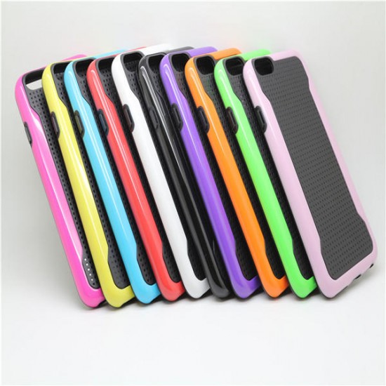 Double Color Small Blade TPU PC Back Case For iPhone 6 Random Delivery