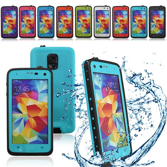 For Samsung Galaxy S5 i9600 Waterproof Case Transparent Touch Screen Shockproof Full Cover Protective Case