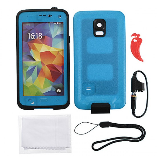 For Samsung Galaxy S5 i9600 Waterproof Case Transparent Touch Screen Shockproof Full Cover Protective Case