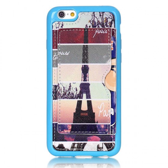 Eiffel Tower Pattern Back Holder Case For iPhone 6 Plus & 6s Plus