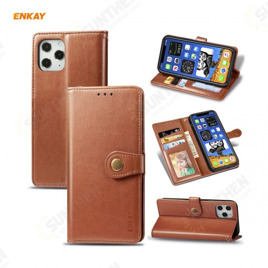 For iPhone 12 Pro Max Case Retro Litchi Pattern Flip with Mutiple Card Slots Wallet Stand PU Leather Full Cover Protective Cover