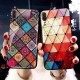 Ethnic Style Colored Rhombic Epoxy Shockproof Protective Case for iPhone X / XS / XR / XS Max / 7 / 8 / 7 Plus / 8 Plus / 6 / 6S / 6 Plus / 6S Plus