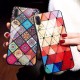 Ethnic Style Colored Rhombic Epoxy Shockproof Protective Case for iPhone X / XS / XR / XS Max / 7 / 8 / 7 Plus / 8 Plus / 6 / 6S / 6 Plus / 6S Plus