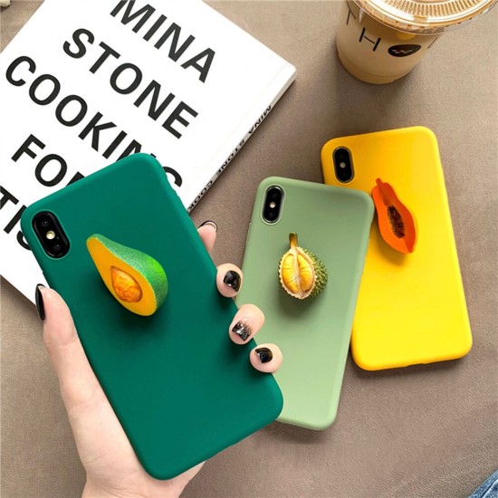 Fashion 3D Candy Color Fruit Pattern Soft TPU Protective Case for iPhone X / XS / XR / XS Max / 7 / 8 / 7 Plus / 8 Plus / 6 / 6S / 6S Plus / 6 Plus