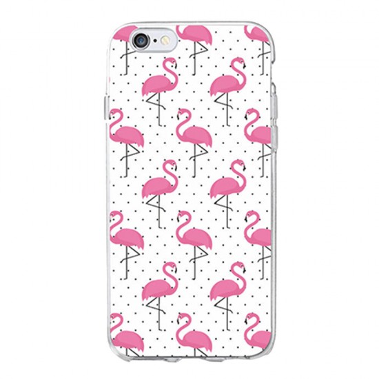 Fashion Flamingo Pattern TPU Anti-scratch Protective Case for iPhone 5S / X / XS / XR / XS Max / 7 / 8 / 7 Plus / 8 Plus