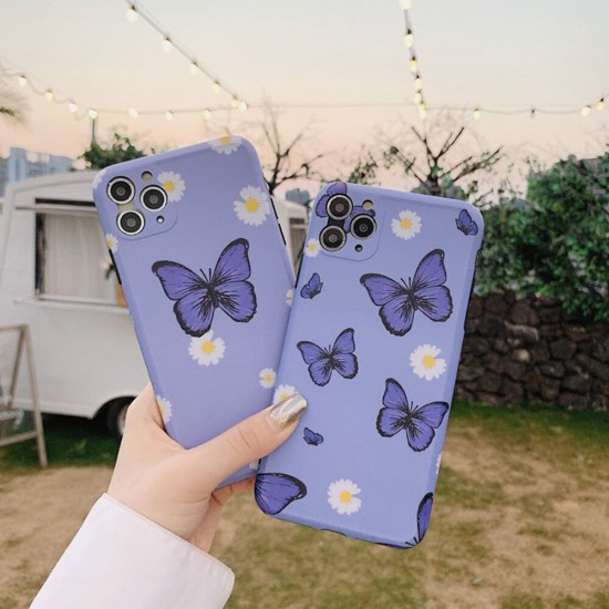 Fashion Ins Butterfly Pattern Shockproof TPU Protective Case for iPhone 11 / 11 Pro / 11 Pro Max / X / XS / XR / XS Max / 7 / 8 / 7 Plus / 8 Plus