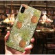 Fashion Leaf Pattern Embossed Shockproof Anti-slip Non-yellow Protective Case for iPhone X / XS / XS Max / XR / 6 / 7 / 8 / 6S Plus / 6 Plus / 7 Plus / 8 Plus