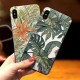 Fashion Leaf Pattern Embossed Shockproof Anti-slip Non-yellow Protective Case for iPhone X / XS / XS Max / XR / 6 / 7 / 8 / 6S Plus / 6 Plus / 7 Plus / 8 Plus