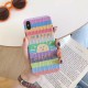 Fashion Rainbow Pattern TPU Protective Case Back Cover for iPhone X / XS / XR / XS Max / 6S / 6S Plus / 7 / 8 / 7 Plus / 8 Plus